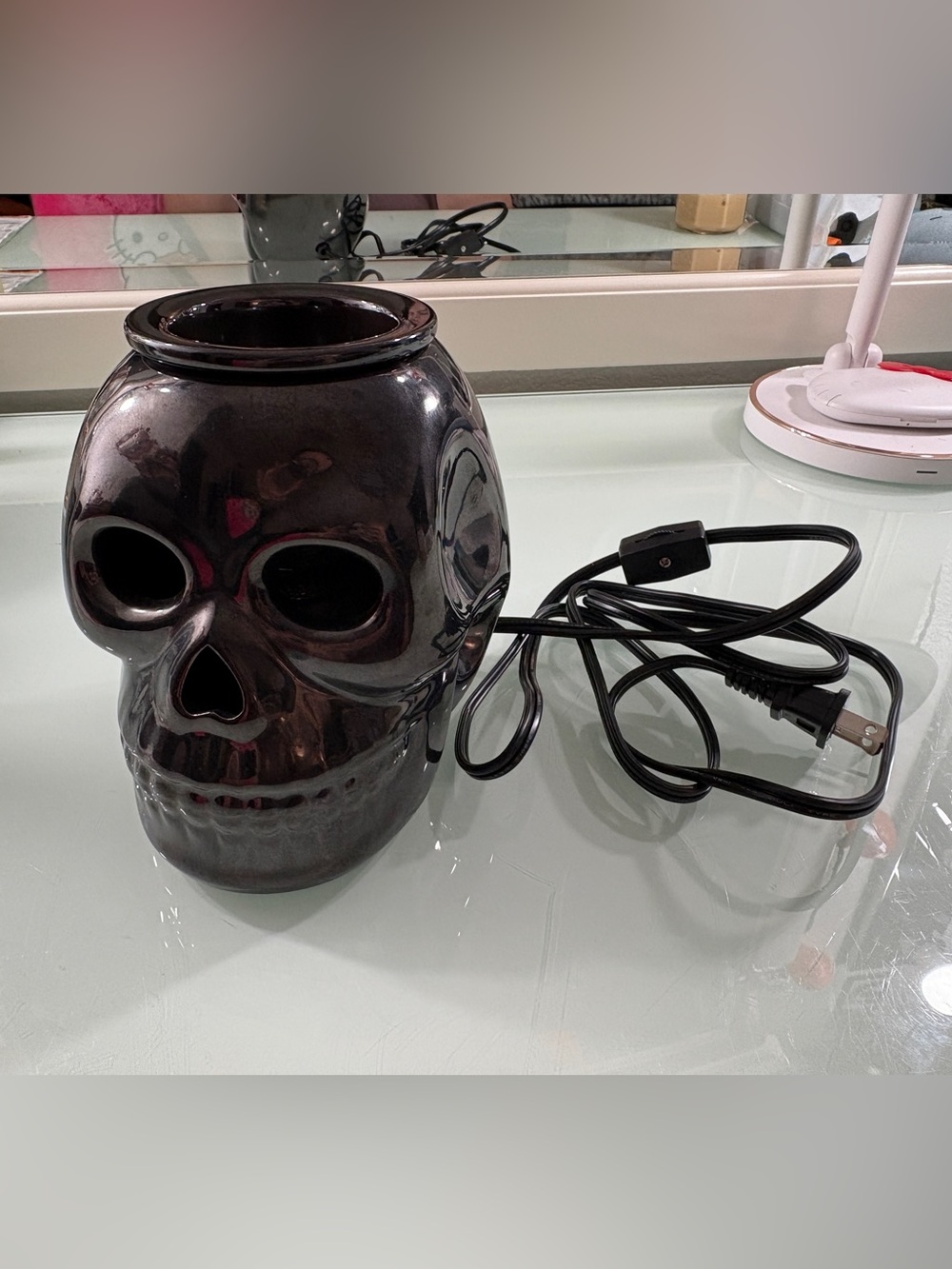 Black Chrome Halloween Electric Wax Warmer Home Fall